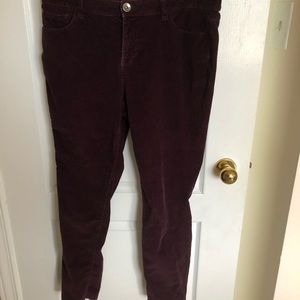 Style & Co Burgundy Corduroys
